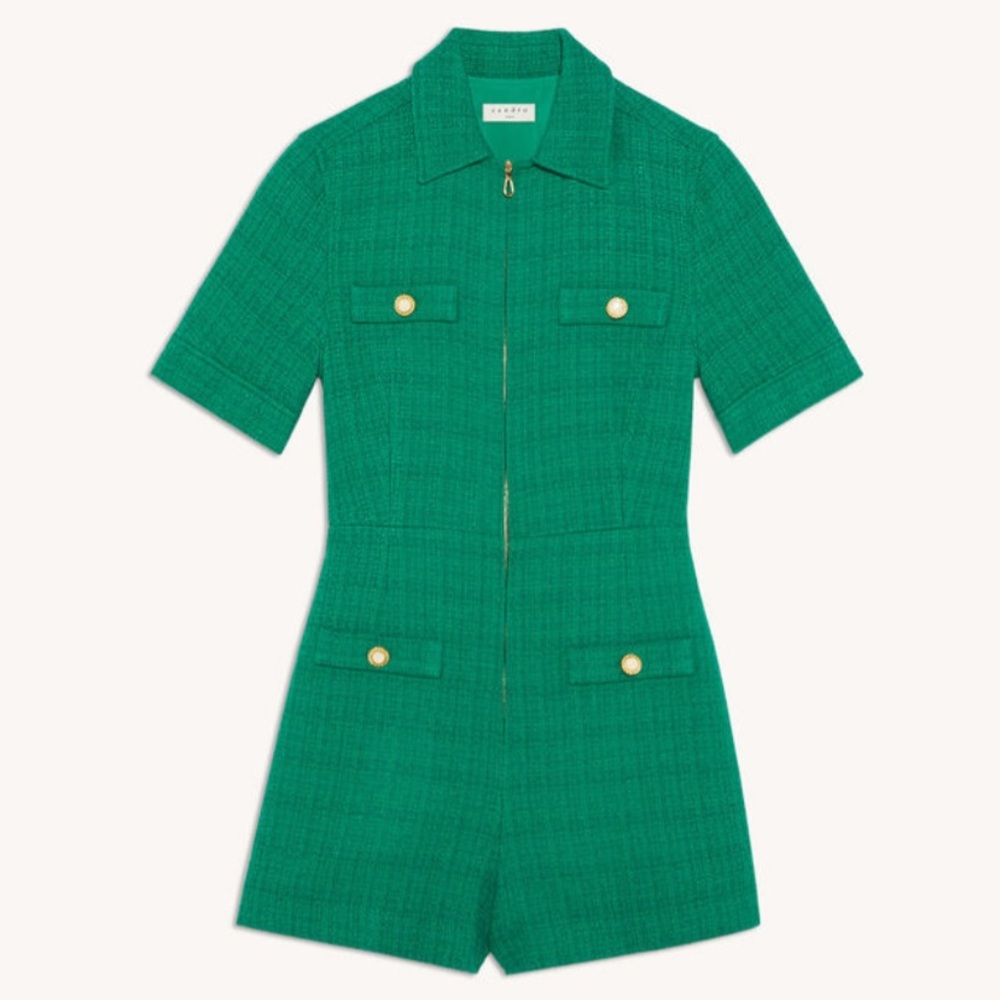 Sandro turquoise jumpsuit XS - Picture 3 of 7